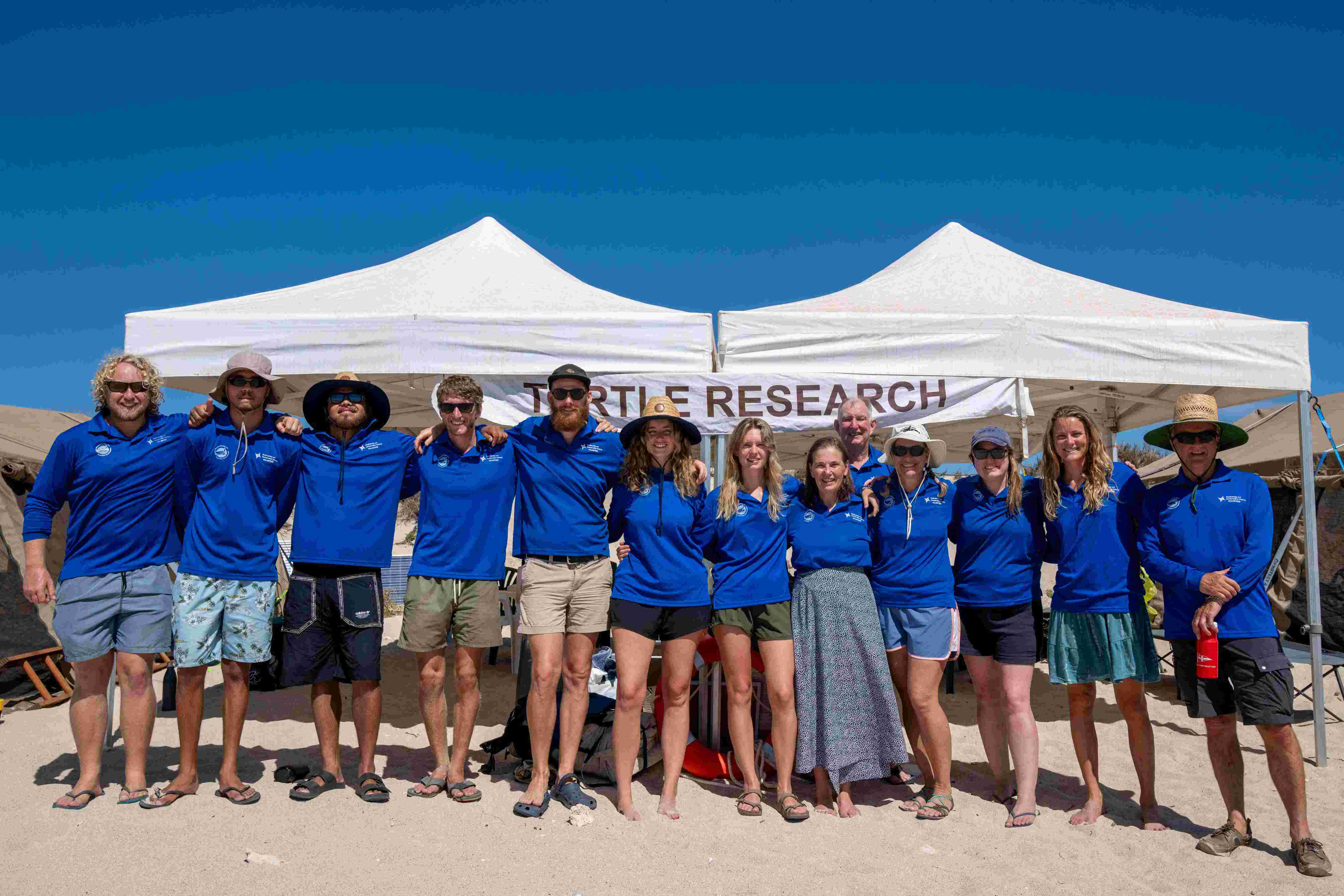 Week 2 Volunteers on Delambre Island in 2024.